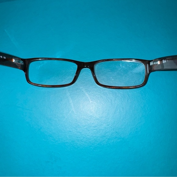 Ray-Ban RB5114 2044 Eyeglasses Frames Brown Tortoise Rectangular Logos 52-16-135 - Picture 6 of 8